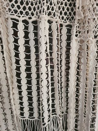 Colete rendado 100% algodão.