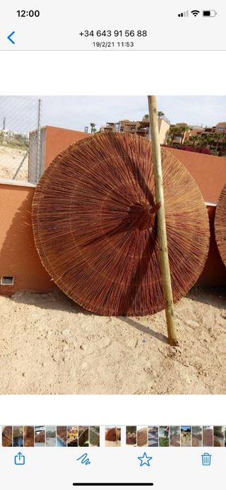 se hacen sombrillas de brezo.esparto y carrix