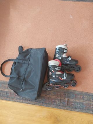 bolsa + patines de línea 4 ruedas 34-37 Topicnoisy