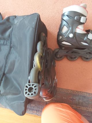 bolsa + patines de línea 4 ruedas 34-37 Topicnoisy