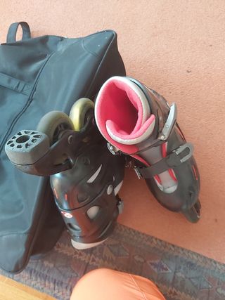 bolsa + patines de línea 4 ruedas 34-37 Topicnoisy