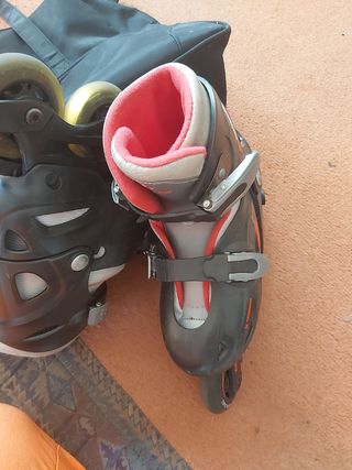 bolsa + patines de línea 4 ruedas 34-37 Topicnoisy
