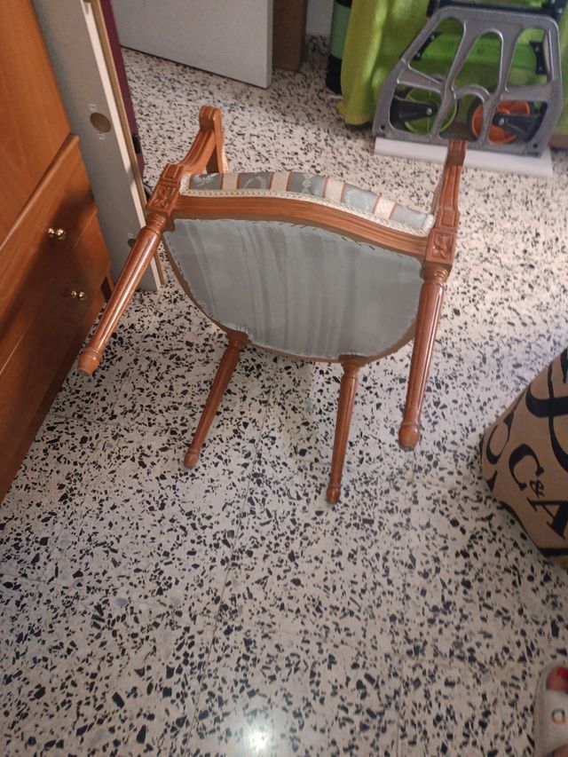 silla descalzadora isabelina - antiguedad