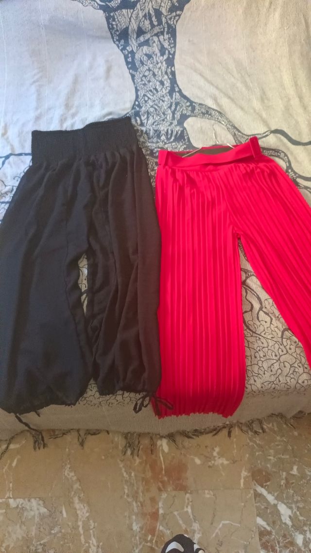 pantalones anchos retro