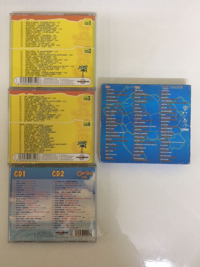 Lote caribe contiene 8 Cds y un DVD 