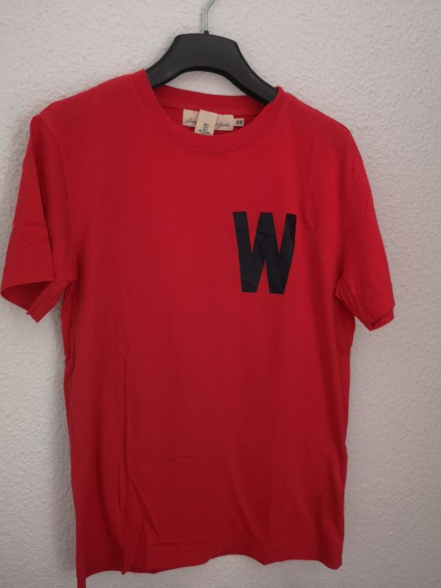 camiseta de verano roja de hombre
