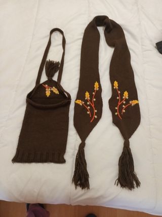 bufanda y bolso artesanal