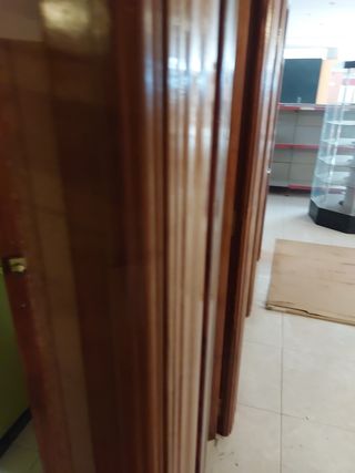 Puerta interior nogal con Cristales