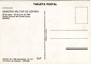 TARJETAS POSTALES -EJERCITO ESPAÑOL -747 DE 1500