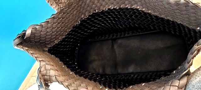 Borsa bicolor grigia e nera