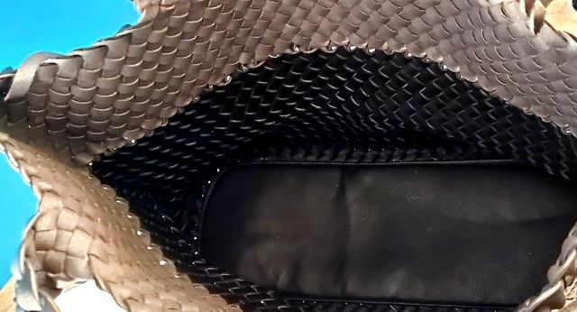 Borsa bicolor grigia e nera