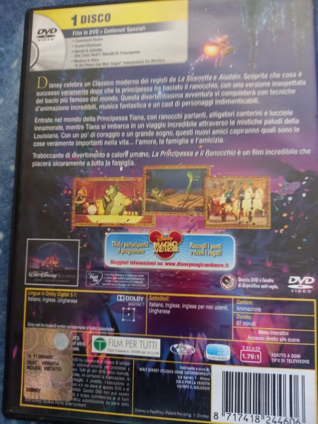 Dvd "La Principessa e il ranocchio" Disney