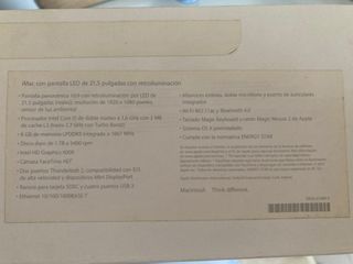 iMac 21.5 2017 Nuevo embalaje original