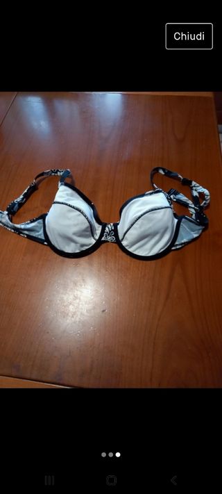 costume reggiseno nero bianco