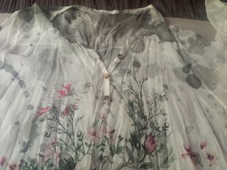 Blusa larga amplia estampado flor 
