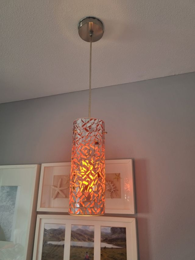 Lámpara de techo mosaico de cristales