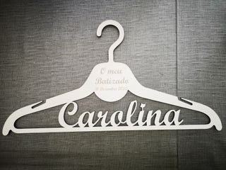 Cabide personalizado mdf 3mm branco ou castanho