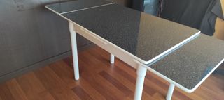 Mesa de cocina extensible con 2 sillas