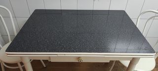 Mesa de cocina extensible con 2 sillas