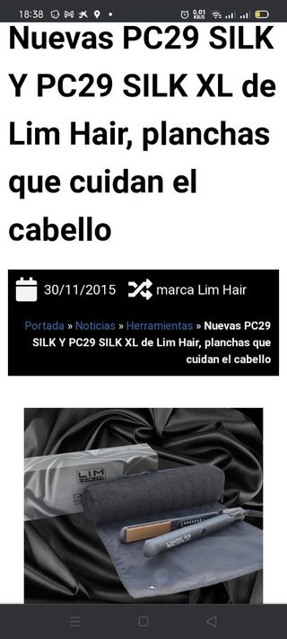 LIM HAIR PC 29 SILK Plancha cabello ¡¡NUEVA!!