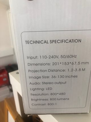 Proyector excelvan SMP