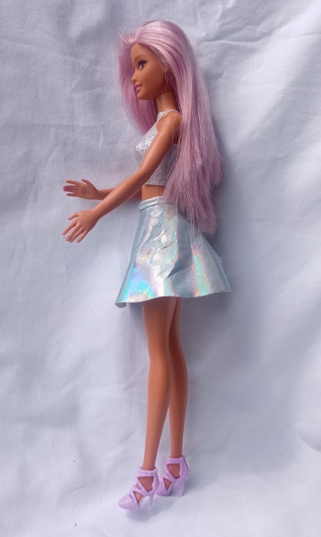 Barbie 2015 pop star capelli lunghi lilla Mattel