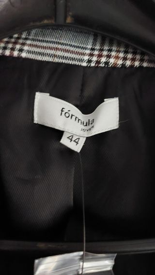 Americana larga cuadros talla 44