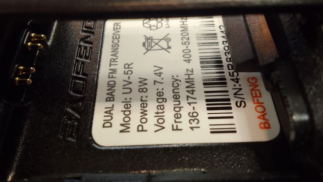 Walkie baofeng UV-5R  8W