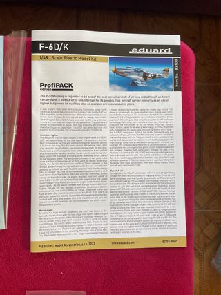 MAQUETA AVIÓN MUSTANG F-6D/K