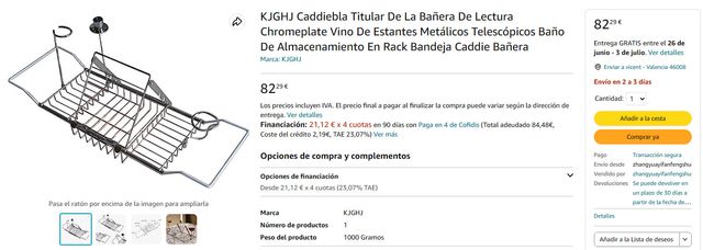 Estante Metálico Telescópico de Baño 