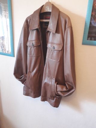 Cazadora piel hombre L
