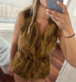 Chaleco pelo marrón