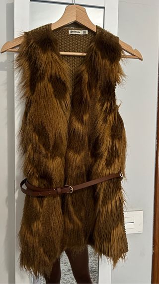 Chaleco pelo marrón