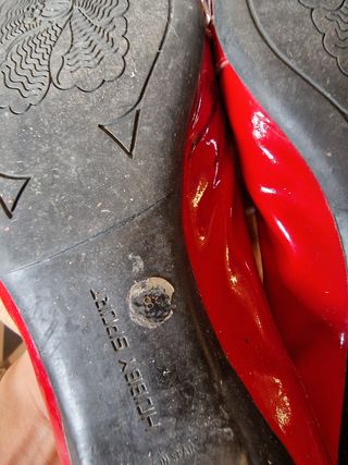 mocasines, bailarinas charol rojos 38