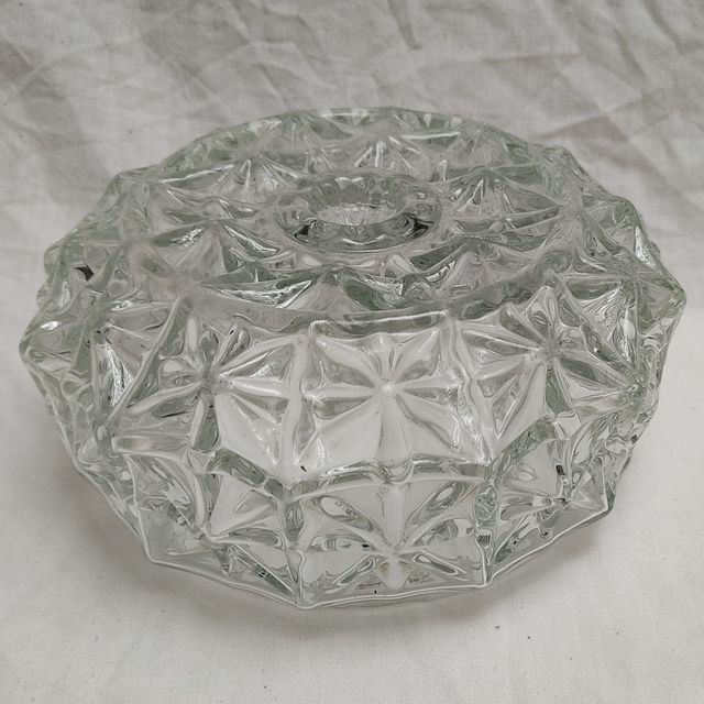 #63 Tulipa cristal relieve plafón alique vintage