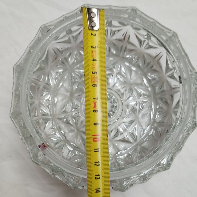 #63 Tulipa cristal relieve plafón alique vintage