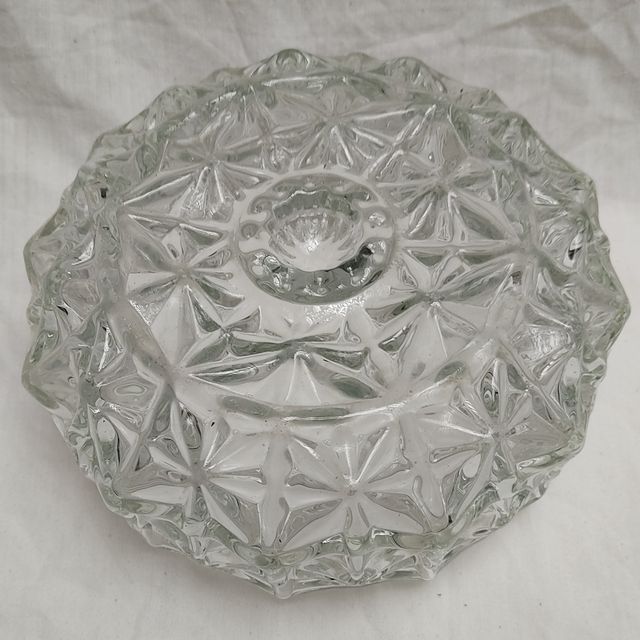 #63 Tulipa cristal relieve plafón alique vintage