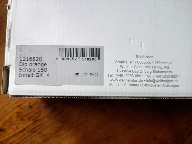 4 Coppette Walther Glas Ciotole per salse & tapas