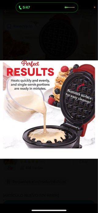 Gofrera mini 350w eléctrica