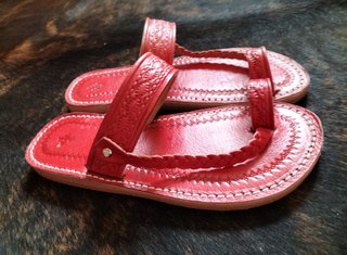 Sandalias Piel color Rojo Tallas desde 37 hasta 44