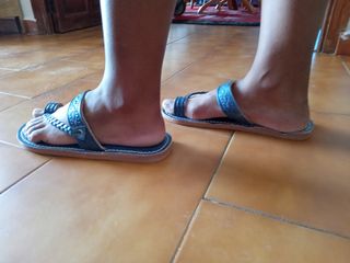 Sandalias Piel Azul turquesa talla 37 hasta 44