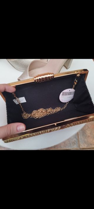 Sandalias de tacón oro