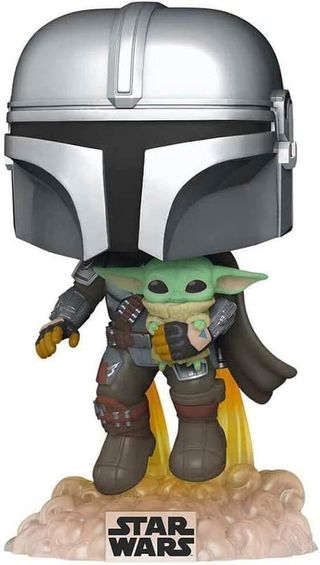 Funko Pop! Star Wars: Mando Flying con Jet Pack