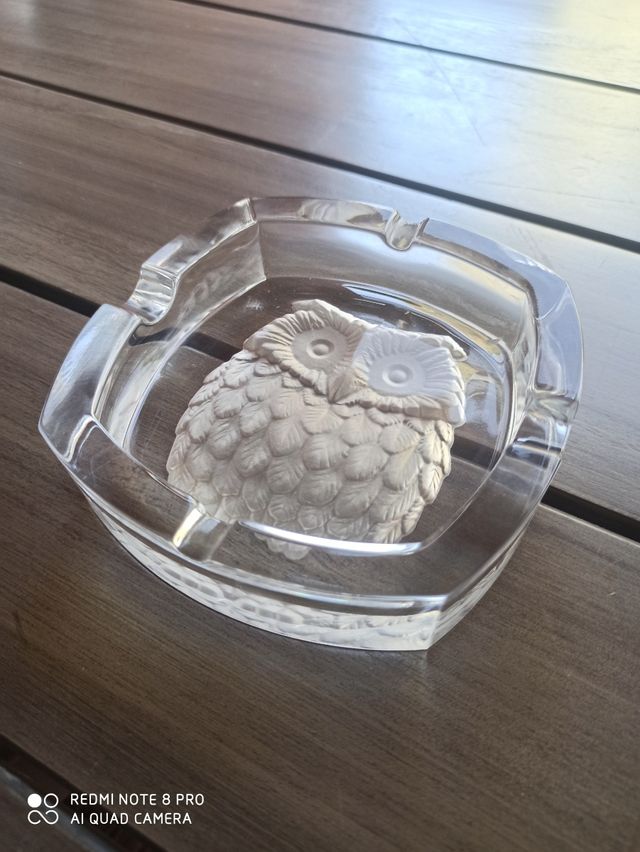Cenicero cristal buho