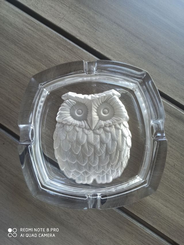 Cenicero cristal buho