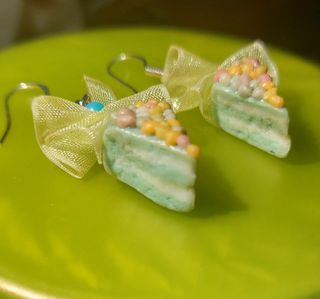 pendientes trozo de tarta