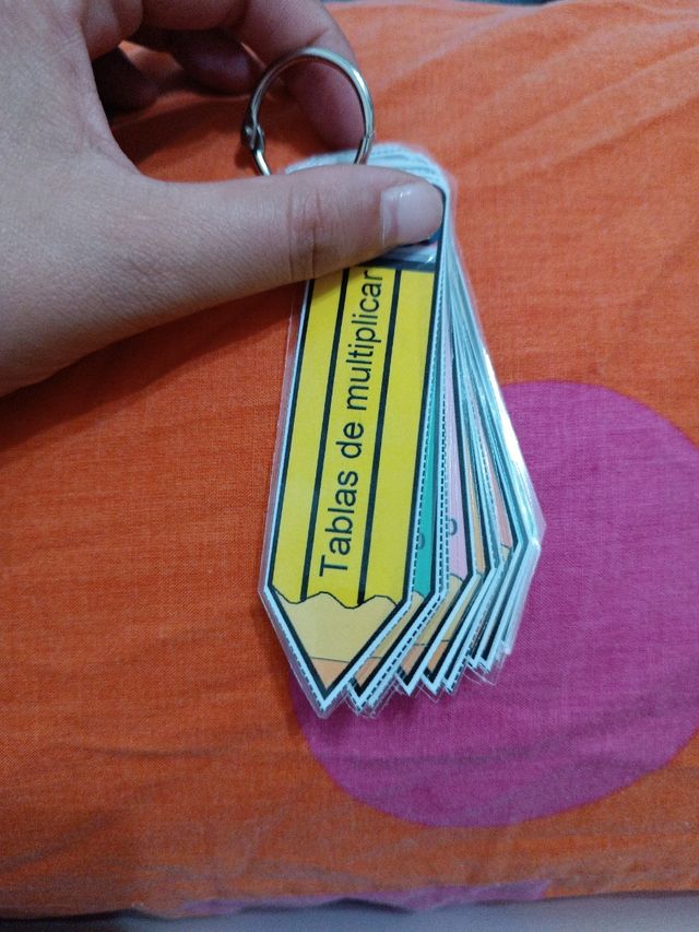 Llavero de las tablas de multiplicar