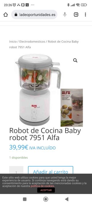 robot alfa cocedor al vapor