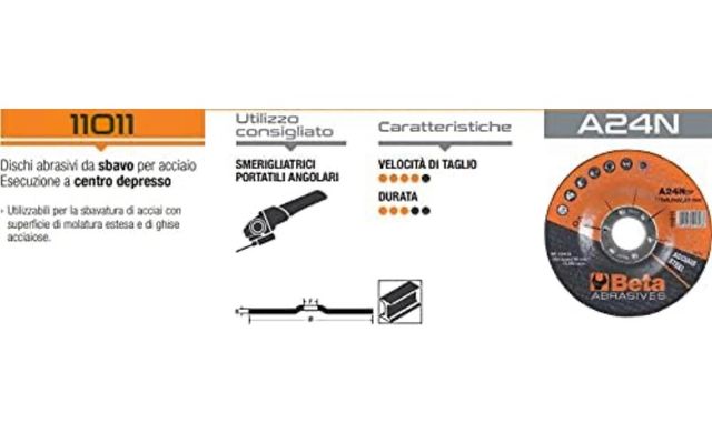Disco Abrasivo da Sbavo Beta per Smerigliatrici