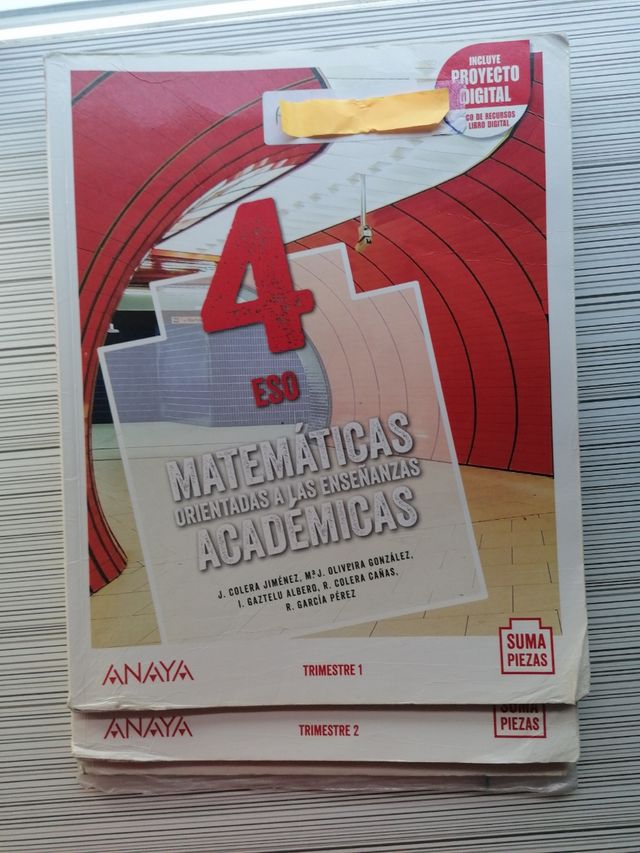 libro matemáticas académicas 4 eso